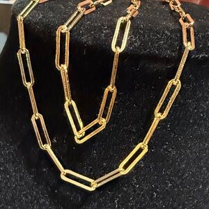 Pretty Bird Rose Gold Plated Paperclip Necklace 17.5 inches